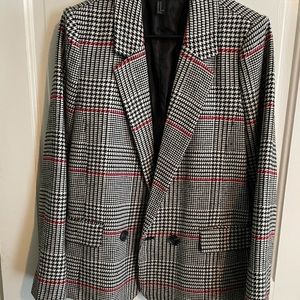 oversized plaid blazer